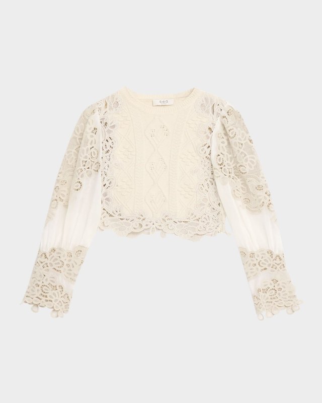 Vania Lace Combo Sweat
